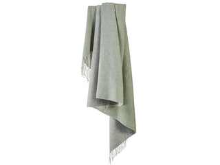 Dartmoor Reversible Pure New Wool Throw - Ice Green - LOOMSHIRE - 4