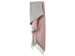Dartmoor Reversible Pure New Wool Throw - Sunken Pink - LOOMSHIRE - 6