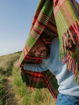 Dorset Shetland Pure New Wool Throw - Apple - LOOMSHIRE - 2