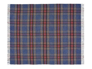 Dorset Shetland Pure New Wool Throw - Mid Blue - LOOMSHIRE - 3