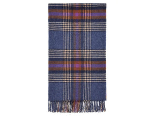 Dorset Shetland Pure New Wool Throw - Mid Blue - LOOMSHIRE - 1