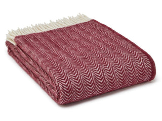 Dune Pure New Wool Throw - Beet - LOOMSHIRE - 1