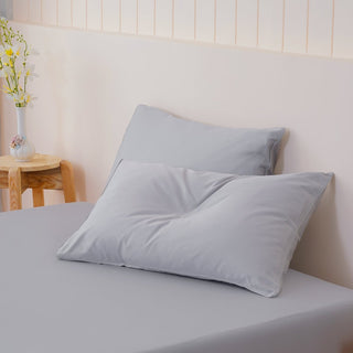 Ella Cotton - Dove Grey Pillowcases Pair - LOOMSHIRE - 1