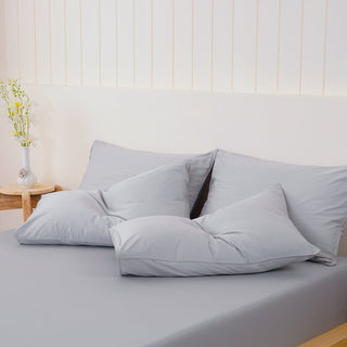 Ella Cotton - Dove Grey Pillowcases Pair - LOOMSHIRE - 3