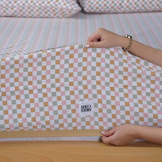 Ella Cotton - Gems Checkerboard Fitted Sheet - LOOMSHIRE - 3