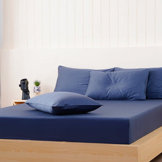Ella Cotton - Midnight Blue Fitted Sheet - LOOMSHIRE - 6