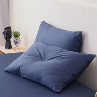 Ella Cotton - Midnight Blue Pillowcases Pair - LOOMSHIRE - 1
