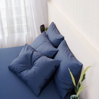 Ella Cotton - Midnight Blue Pillowcases Pair - LOOMSHIRE - 5