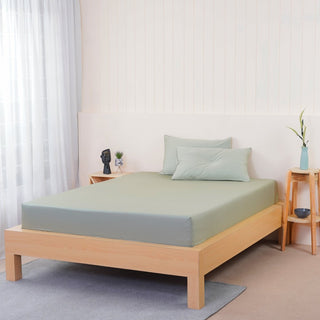 Ella Cotton - Sage Green Fitted Sheet - LOOMSHIRE - 1