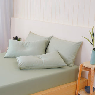 Ella Cotton - Sage Green Pillowcases Pair - LOOMSHIRE - 5
