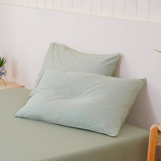 Ella Cotton - Sage Green Pillowcases Pair - LOOMSHIRE - 1