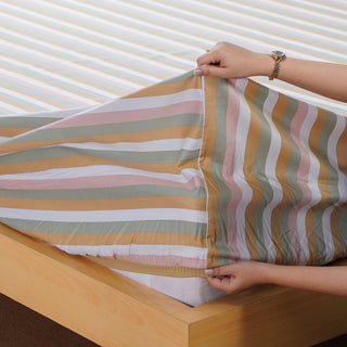 Ella Cotton - Serene Stripe Fitted Sheet - LOOMSHIRE - 4