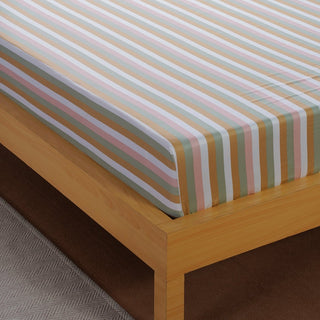 Ella Cotton - Serene Stripe Fitted Sheet - LOOMSHIRE - 1