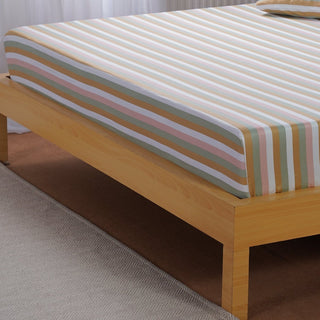 Ella Cotton - Serene Stripe Fitted Sheet - LOOMSHIRE - 3