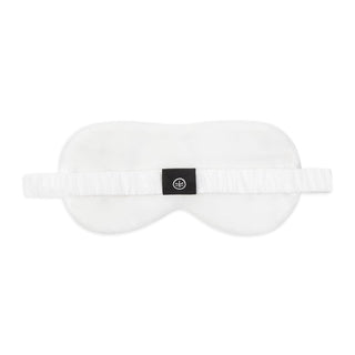 Essential Silk Sleep Eye Mask in White (Eucalyptus Silk) - LOOMSHIRE - 3