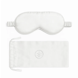 Essential Silk Sleep Eye Mask in White (Eucalyptus Silk) - LOOMSHIRE - 1