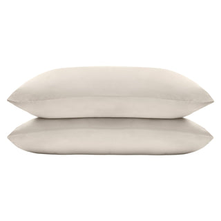Eucalyptus Silk Pillowcase Pair in Wheat (Best Seller) - LOOMSHIRE - 1