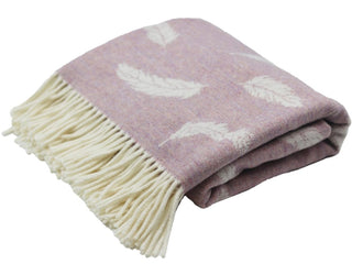 Feather Merino Lambswool Throw - Blossom - LOOMSHIRE - 1