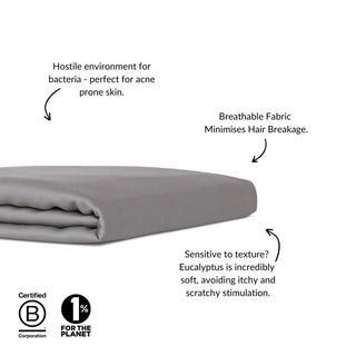 Fitted Sheet in Grey (Eucalyptus Silk) - LOOMSHIRE - 6