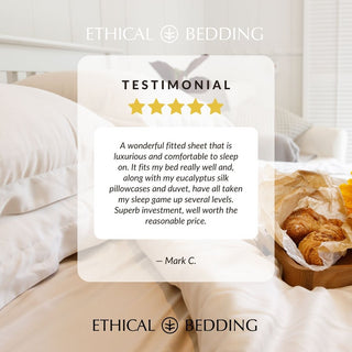 Fitted Sheet in Grey (Eucalyptus Silk) - LOOMSHIRE - 5