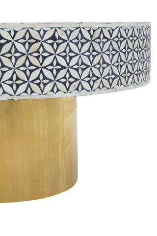 Fusion Round Coffee Table With Gold Base - LOOMSHIRE - 7