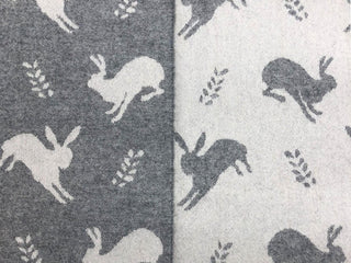 Hare Merino Lambswool Throw - Grey - LOOMSHIRE - 1