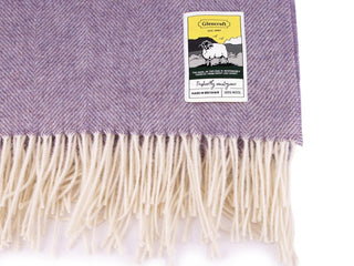 Herringbone Pure New Wool Blanket - Heather - LOOMSHIRE - 3