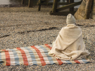 Herringbone Pure New Wool Throw - Hazel - LOOMSHIRE - 3