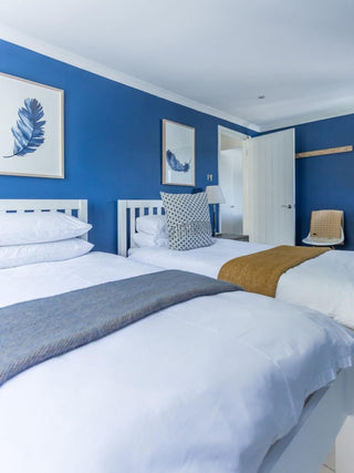 Herringbone Pure New Wool Throw - Navy - LOOMSHIRE - 5