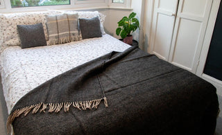 Herringbone Pure New Wool Throw - Vintage - LOOMSHIRE - 4