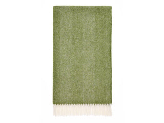 Herringbone Shetland Pure New Wool Throw - Apple - LOOMSHIRE - 1