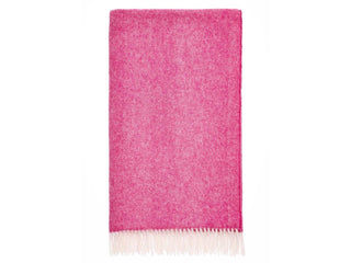 Herringbone Shetland Pure New Wool Throw - Fuschia - LOOMSHIRE - 1