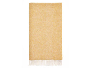 Herringbone Shetland Pure New Wool Throw - Orange - LOOMSHIRE - 1