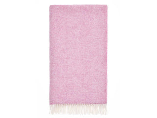 Herringbone Shetland Pure New Wool Throw - Pale Pink - LOOMSHIRE - 1
