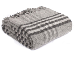 Hex XL Pure New Wool Throw - Charcoal - LOOMSHIRE - 1