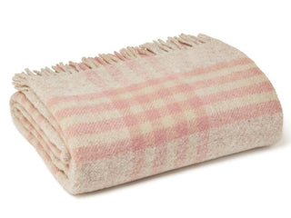 Hex XL Pure New Wool Throw - Dusky Pink - LOOMSHIRE - 1