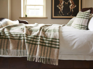 Hex XL Pure New Wool Throw - Olive - LOOMSHIRE - 2