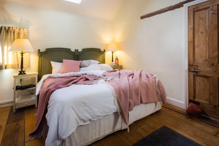 Honeycomb Pure New Wool Throw - Dusky Pink - LOOMSHIRE - 6