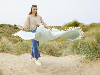 Honeycomb Pure New Wool Throw - Ocean - LOOMSHIRE - 4