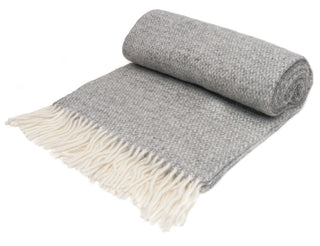 Illusion Pure New Wool Throw - Grey - LOOMSHIRE - 9