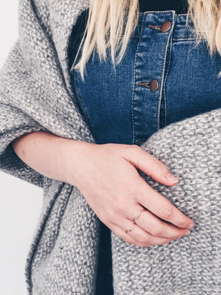 Illusion Pure New Wool Throw - Grey - LOOMSHIRE - 7