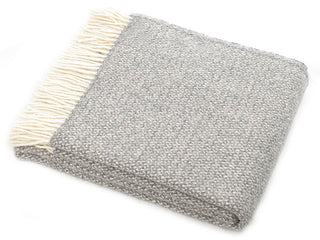 Illusion Pure New Wool Throw - Grey - LOOMSHIRE - 1