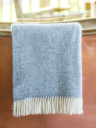 Illusion Pure New Wool Throw - Grey - LOOMSHIRE - 8