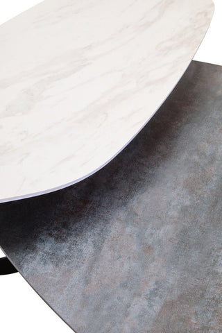 Imperia 2 Tier Large Asymmetrical Ceramic Coffee Table - LOOMSHIRE - 13