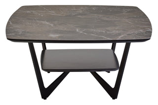 Imperia Grey Ceramic Marble Effect Coffee Table - LOOMSHIRE - 1