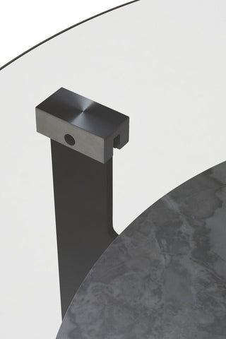 Imperia Round Grey Glass And Ceramic Large Coffee Table - LOOMSHIRE - 6