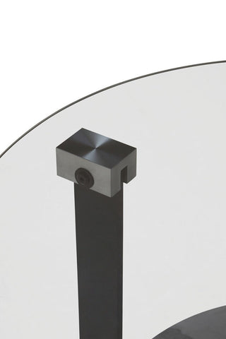 Imperia Round Grey Glass And Ceramic Small Coffee Table - LOOMSHIRE - 10