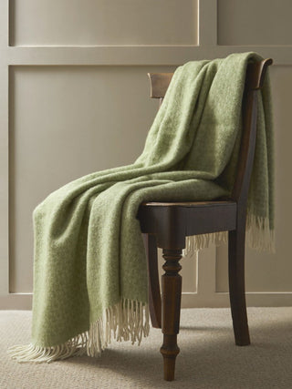 Isobel Crescent Pure New Wool Throw - Fern - LOOMSHIRE - 2