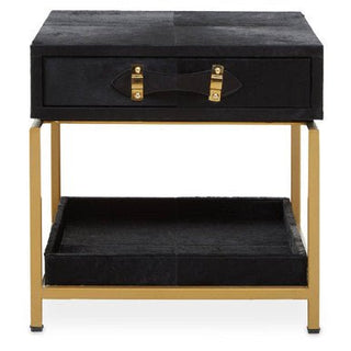 Kensington Townhouse Hair On Hide Bedside Table - LOOMSHIRE - 3