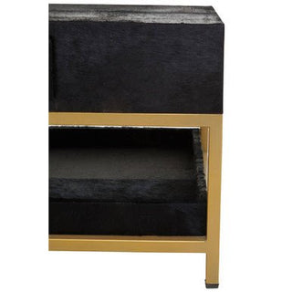 Kensington Townhouse Hair On Hide Black And Gold Coffee Table - LOOMSHIRE - 8